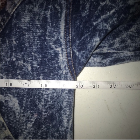 VINTAGE | Blue Acid Stone Wash Denim Tapestry Patch Jacket 80’s - Picture 8 of 14